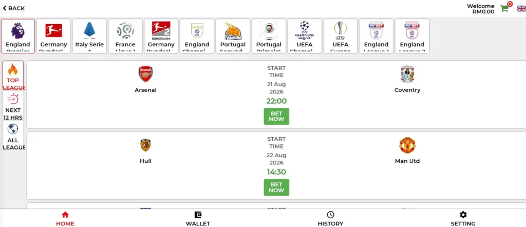 Live Betting Options